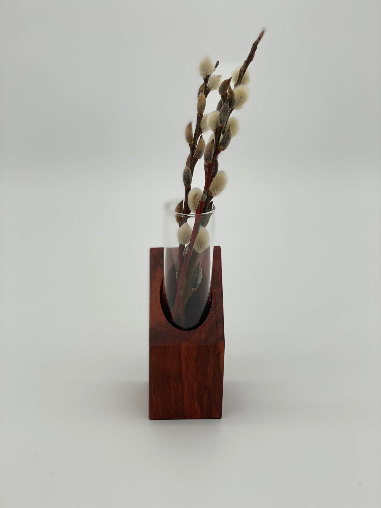 Blumenvase, Anzuchtvase aus heimischen Birnbaumholz handgefertigt