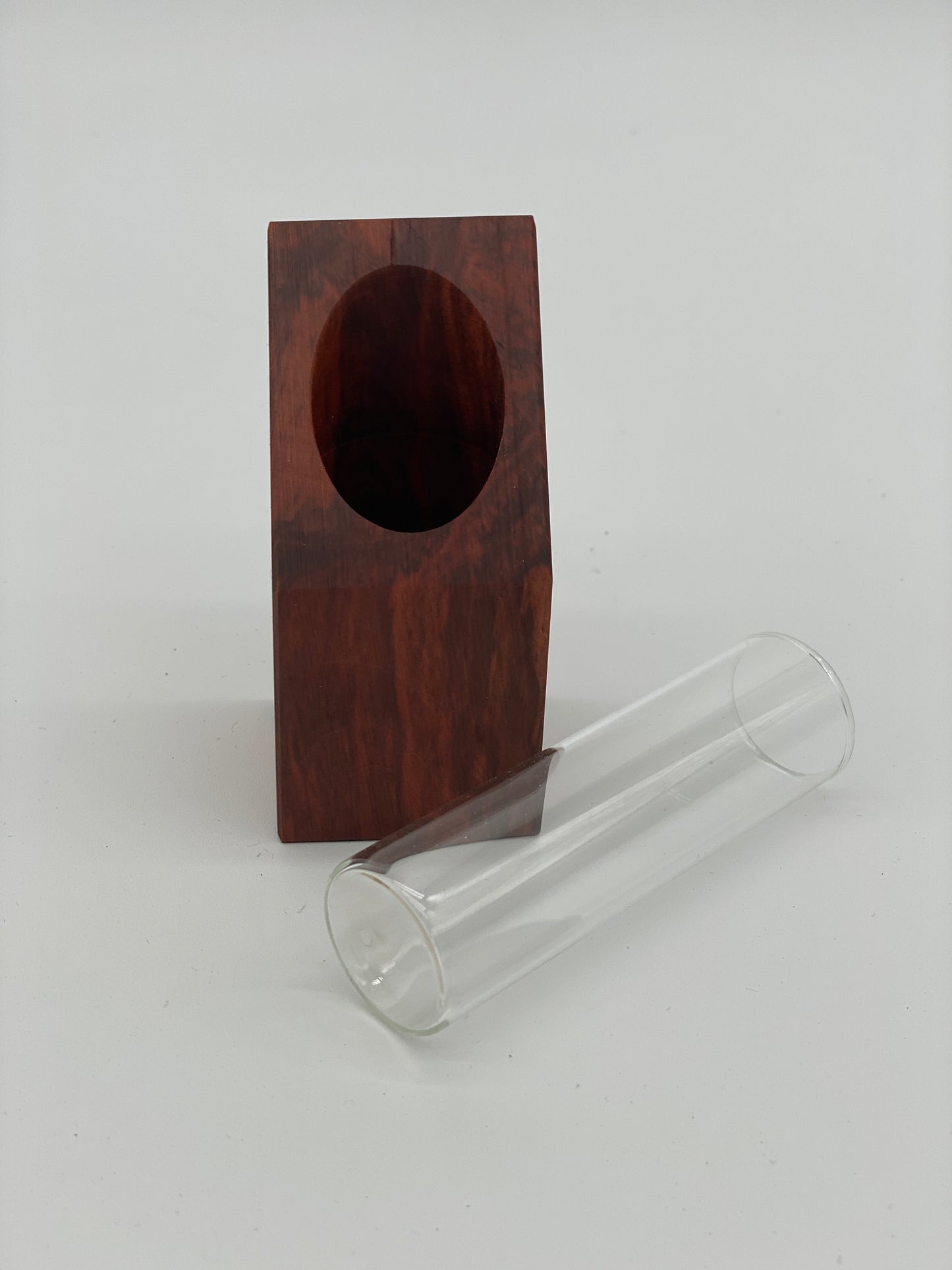 Blumenvase, Anzuchtvase aus heimischen Birnbaumholz handgefertigt