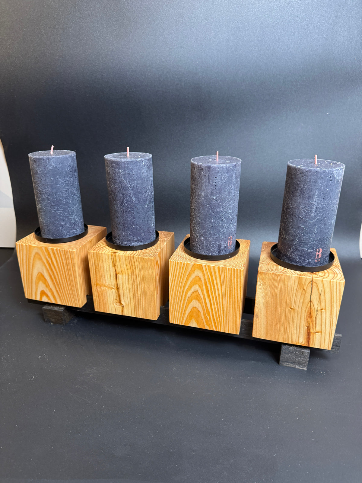 Adventsbalken zum umdekorieren mit Sockel und Einlagebrett