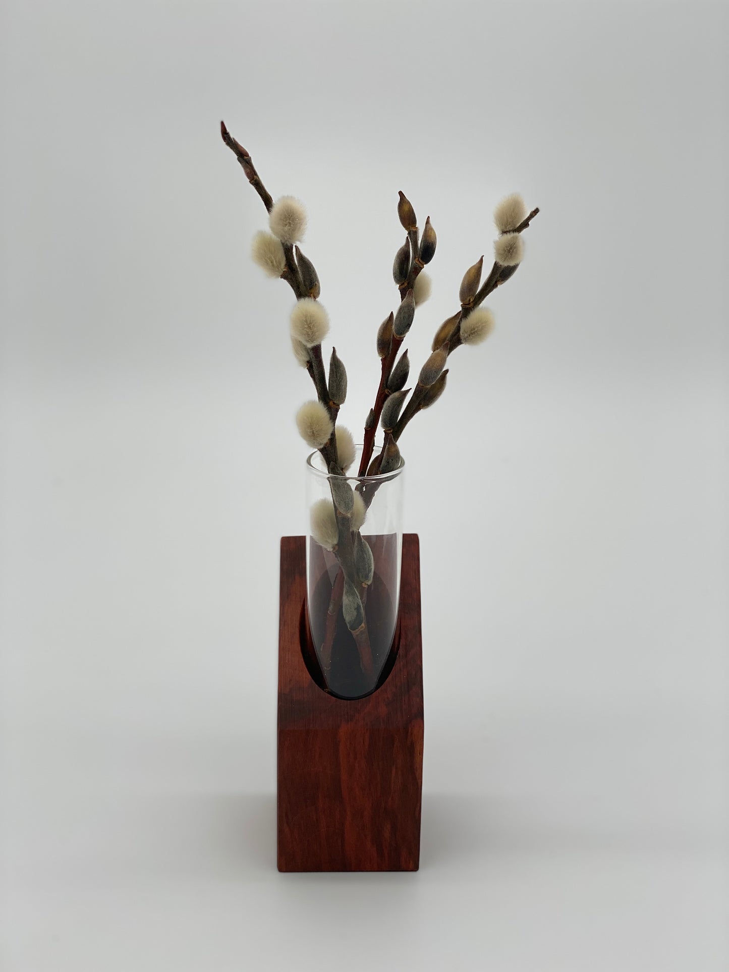 Blumenvase, Anzuchtvase aus heimischen Birnbaumholz handgefertigt