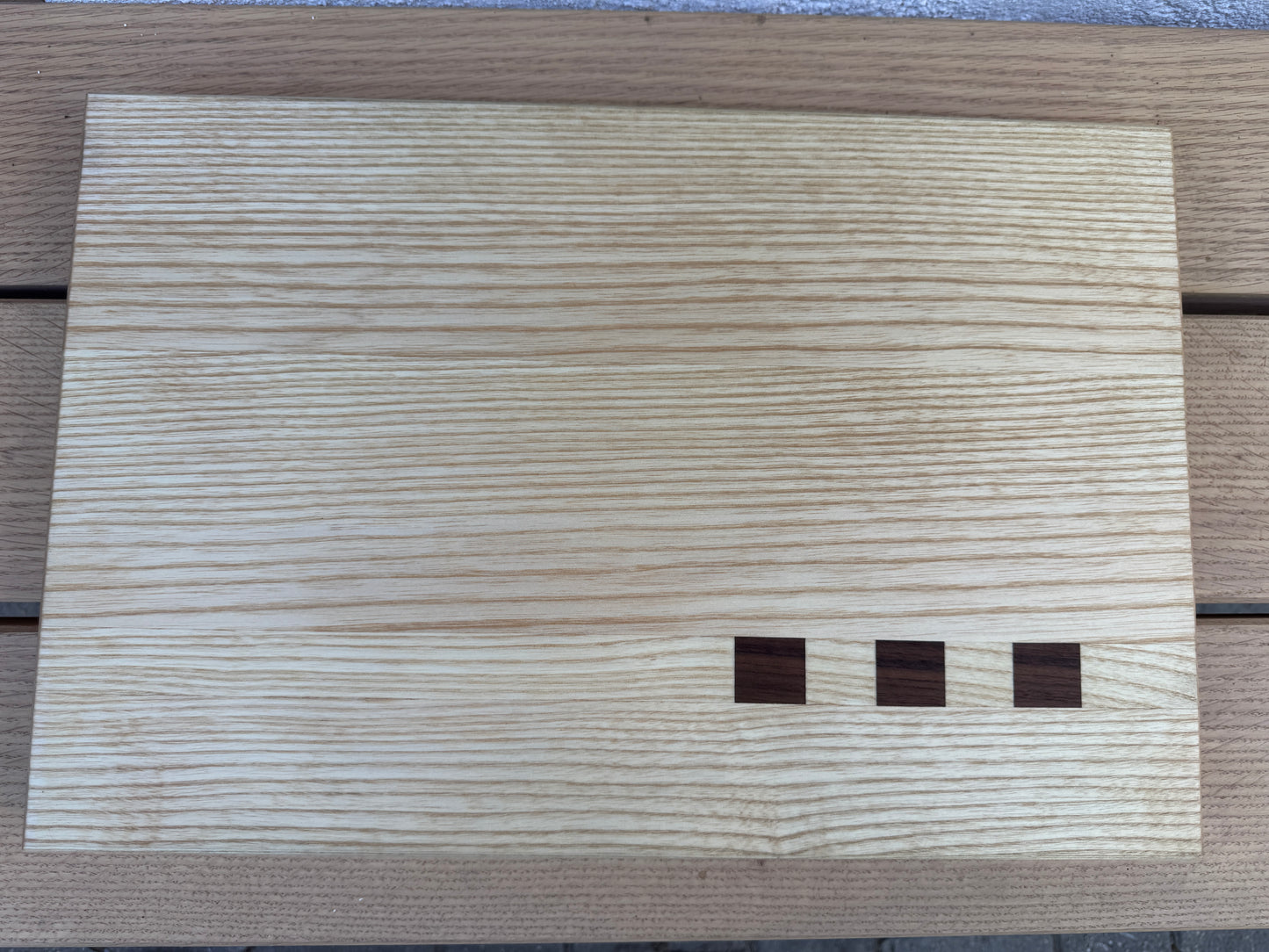 Holzschneidebrett Nr. 113  Esche mit Schwarznuss