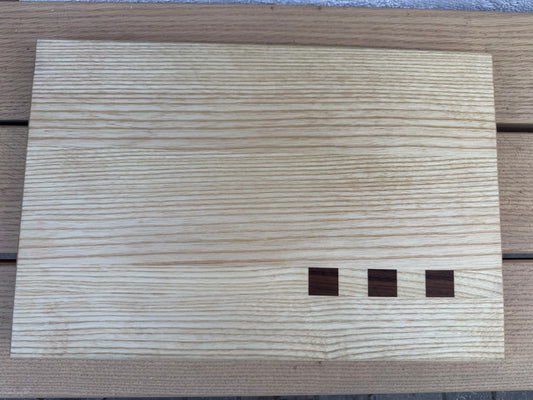 Holzschneidebrett Nr. 113  Esche mit Schwarznuss