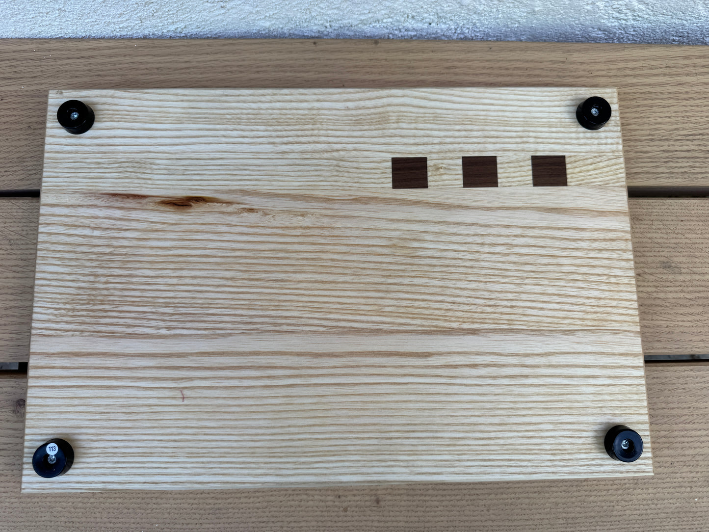 Holzschneidebrett Nr. 113  Esche mit Schwarznuss
