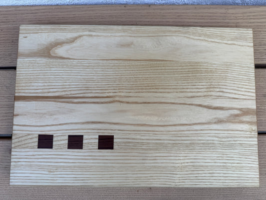 Holzschneidebrett Nr. 114  Esche mit Schwarznuss