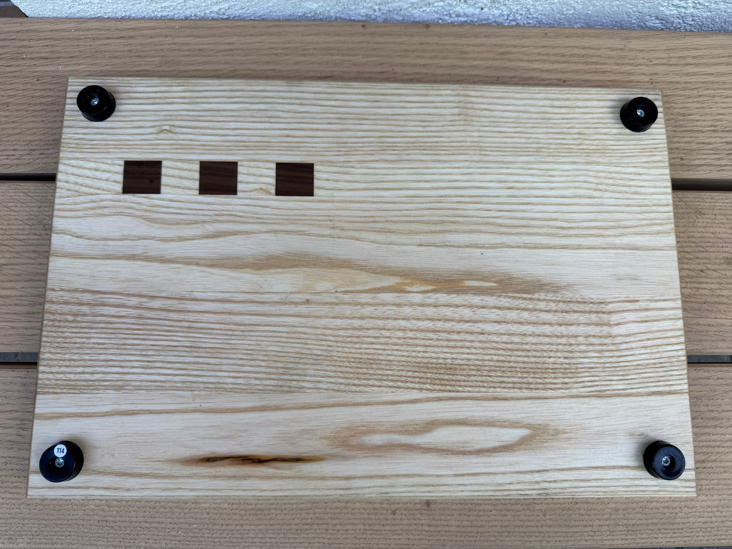 Holzschneidebrett Nr. 114  Esche mit Schwarznuss