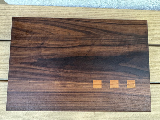 Holzschneidebrett Nr. 115   Schwarznuss mit Kirschbaum